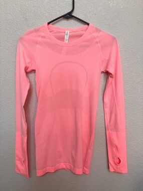 Lululemon Swiftly Tech Long Sleeve Top Women’s 2 Coral